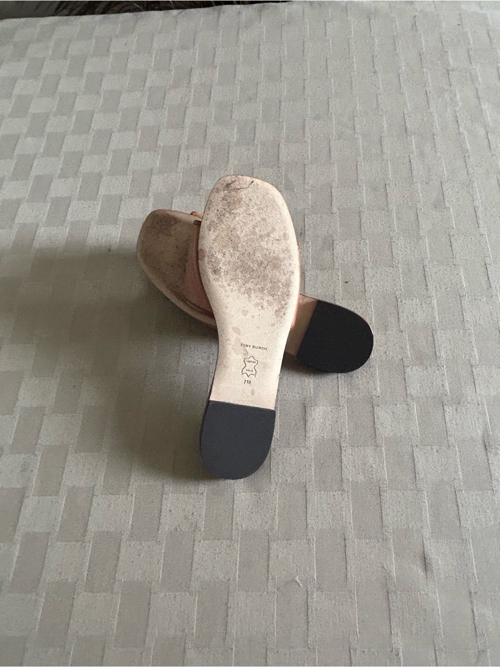 Tory Burch Eleanor Slides Sandals in Bourbon Brown Goat Leather - Picture 10 of 13